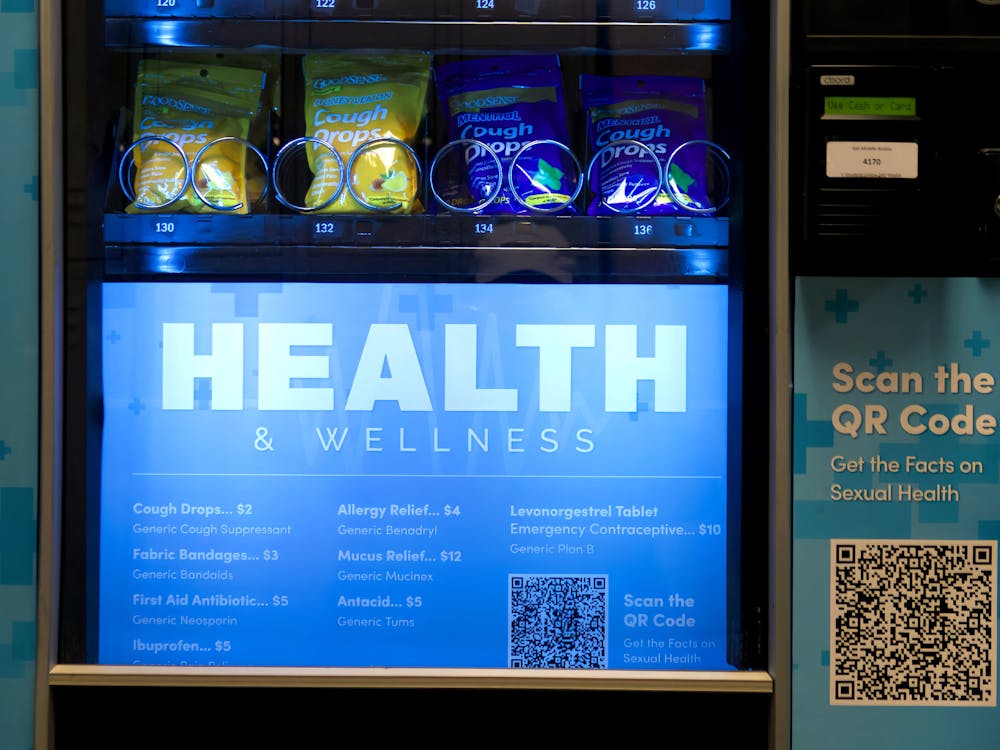 Health and Wellness vending machines are available in select locations across campus. 