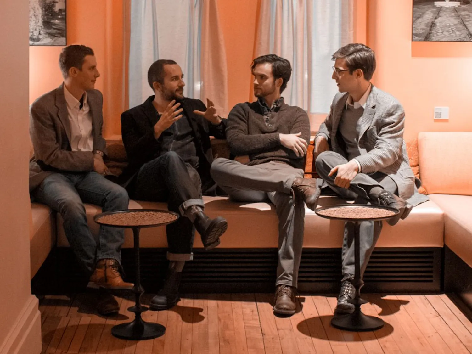 (Left to right: S. James Coffed, Max Crinnin, Darren Canham, Aidan Ryan). Foundlings Press started as a magazine in Buffalo but expanded to a literary press, gaining interest nationwide.