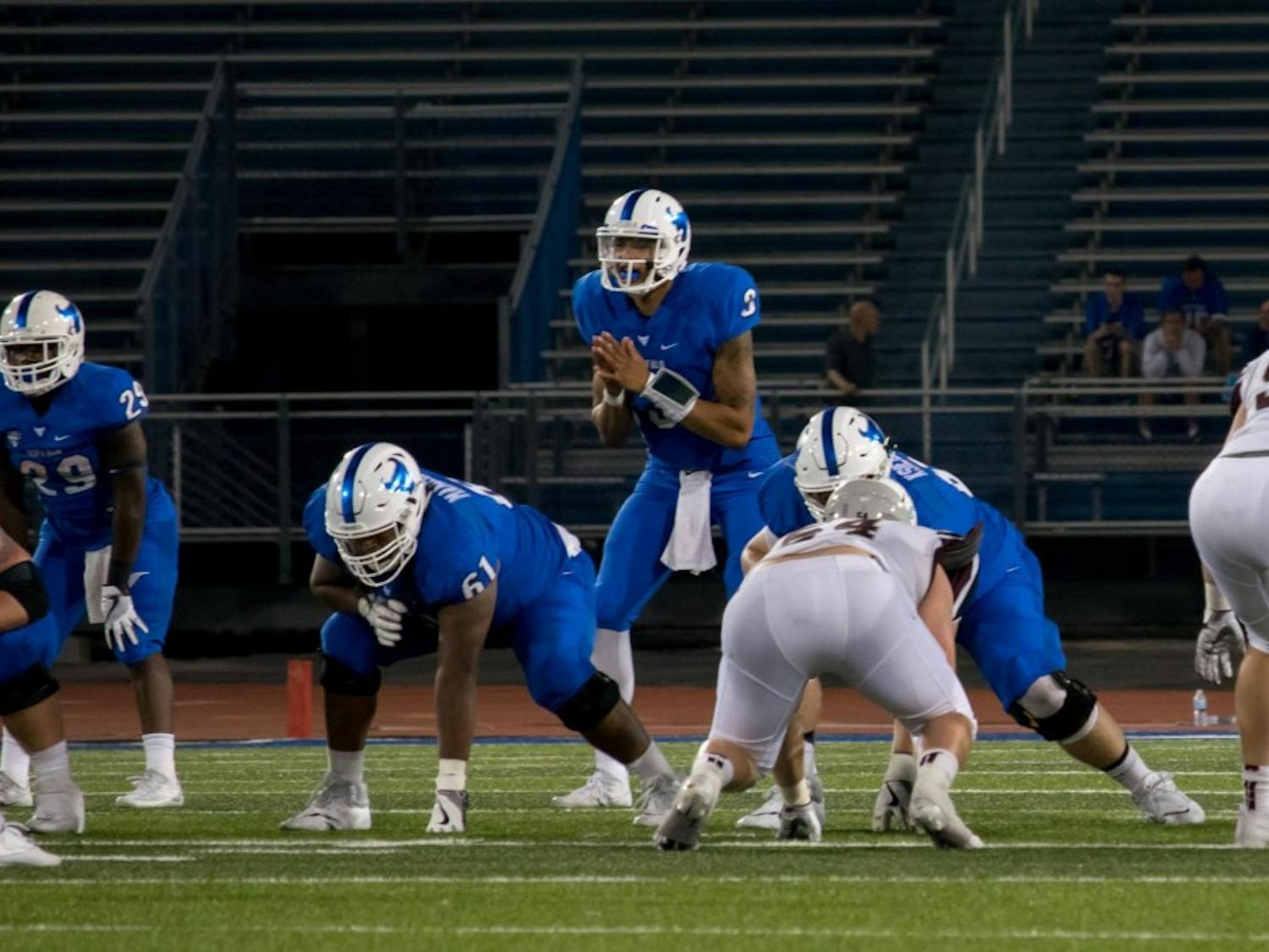 Redshirt sophomore quarterback Tyree Jackson returned to the lineup Saturday. Jackson threw for a career high 313 yards in the the game.