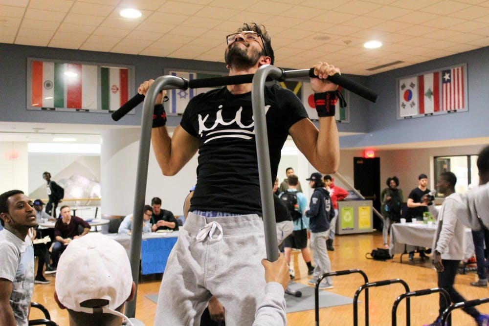 <p>Competitions were held throughout the event, including a pull-up contest, a push-up contest and a sit-up contest. Winners of the competition were given fitness prizes.&nbsp;</p>