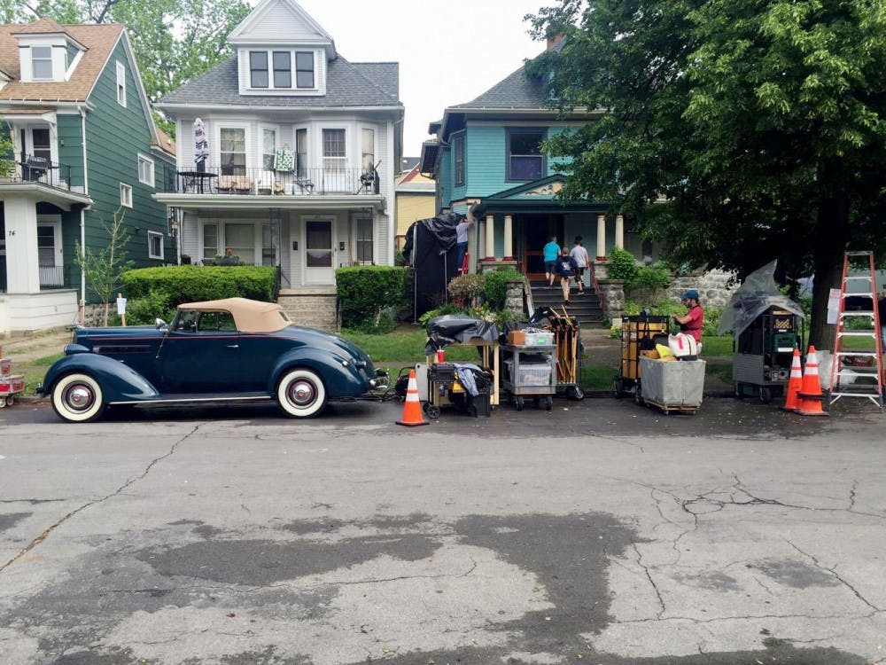 <p>In early June, Russell Street in North Buffalo was filled with props and costumes during the filming of "Marshall."</p>