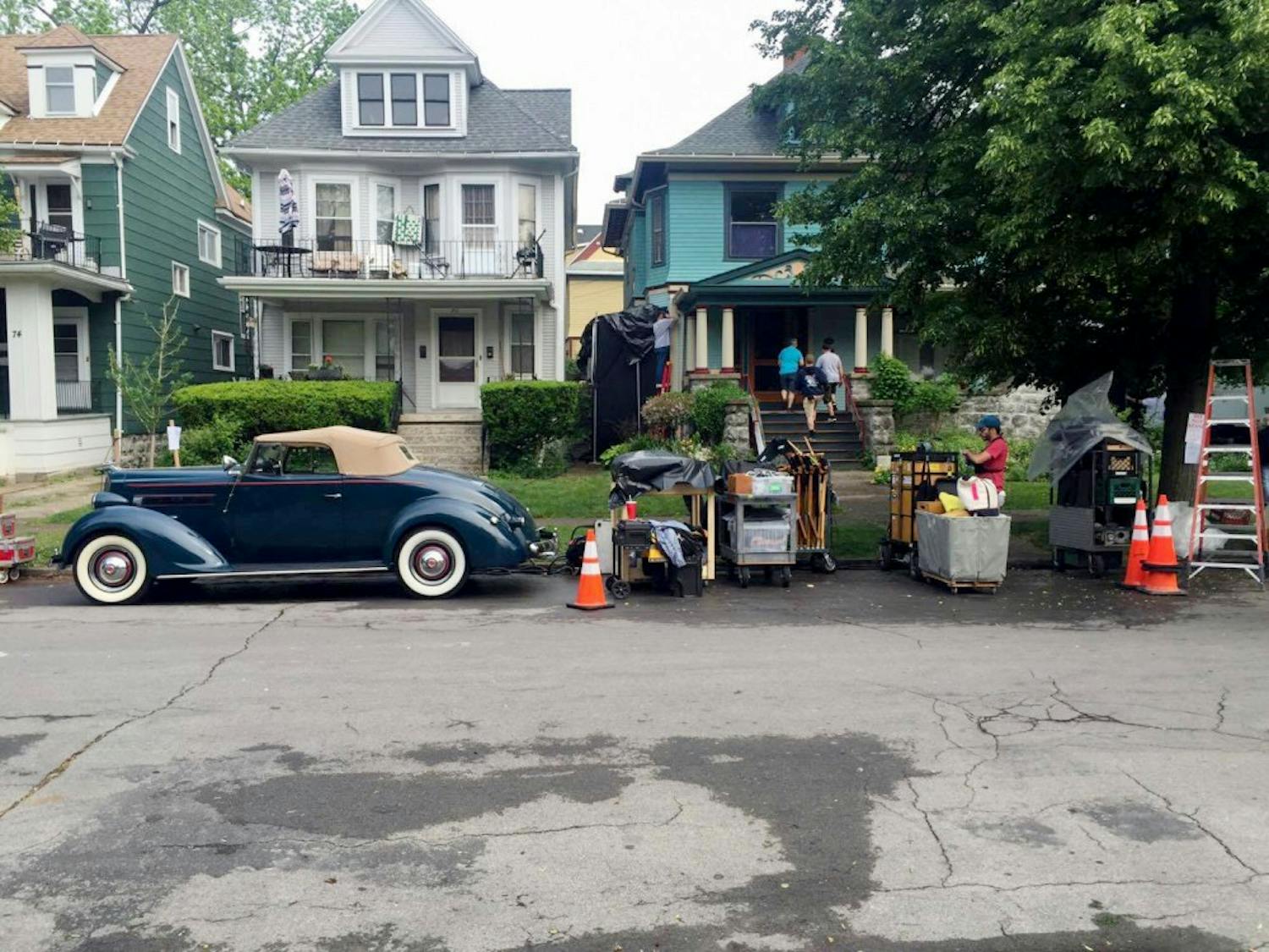 In early June, Russell Street in North Buffalo was filled with props and costumes during the filming of "Marshall."