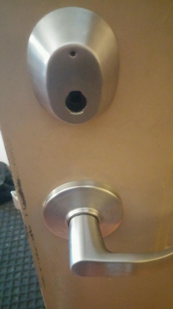 New electronic locks were installed on doors&nbsp;in the University Village at Sweethome over spring break.&nbsp;