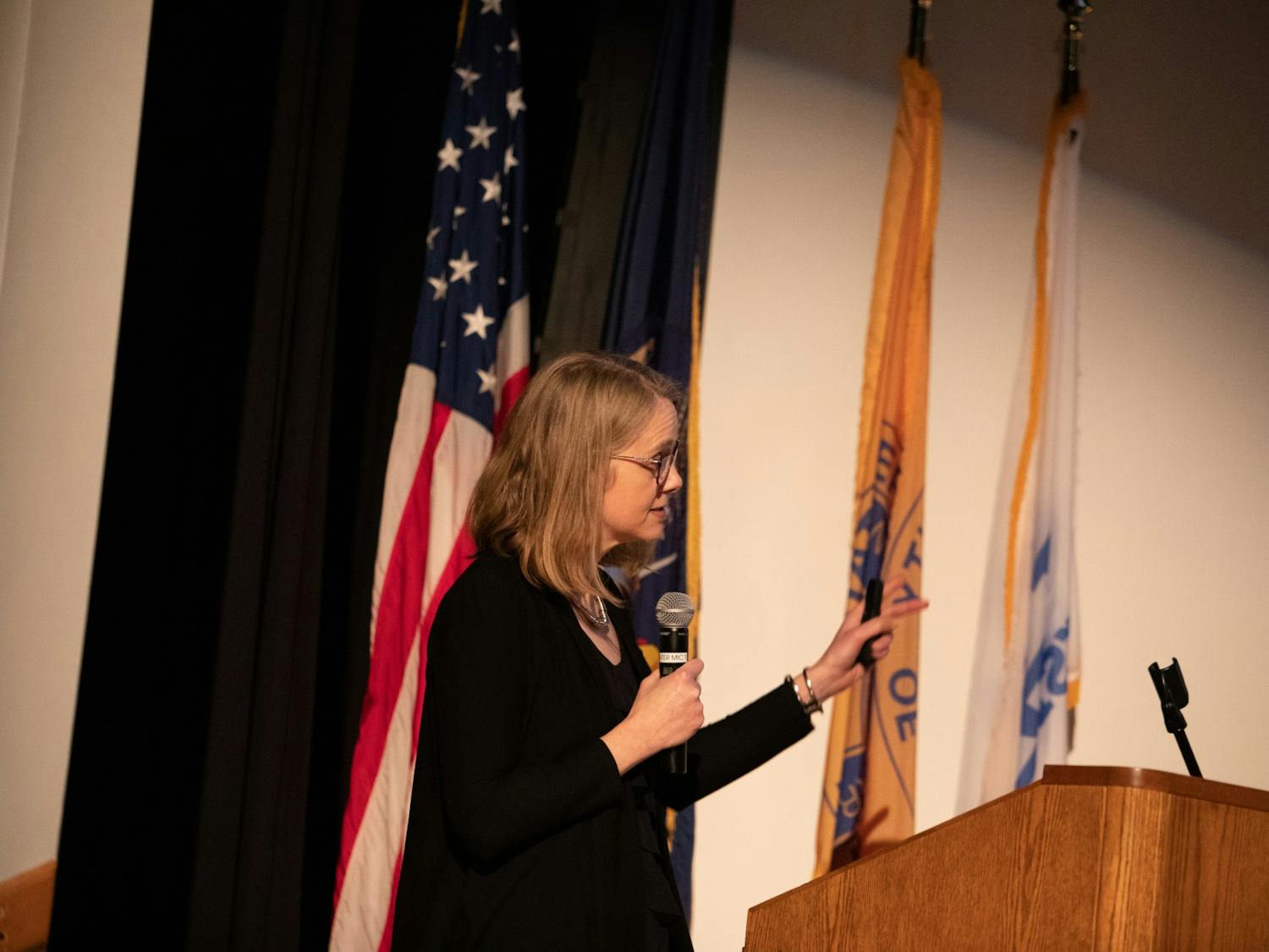 Professor Martha Bohm, a first-time competitor, won this year’s Life Raft Debate, receiving a nameplate on the trophy oar. 