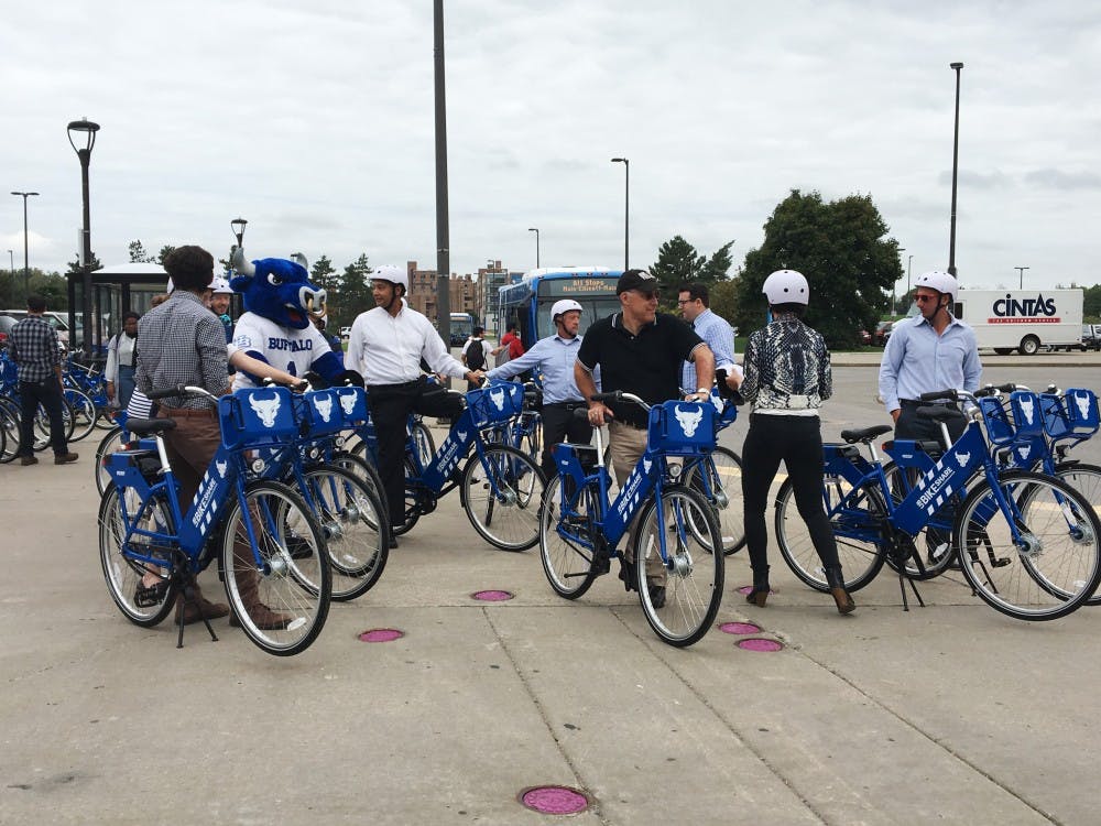 <p>UB’s parking and transportation has partnered with Reddy BikeShare to distribute an additional 50 rent-able bicycles on North and South Campus. Students and faculty can access the new GPS-enabled bicycles and their locations through the Reddy BikeShare app.&nbsp;</p>