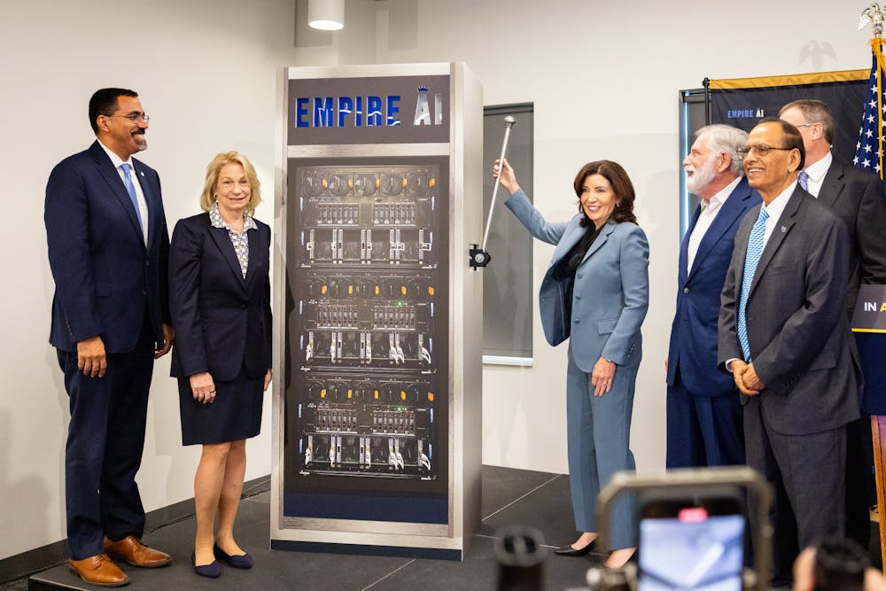 Governor Hochul flipped the switch for Empire AI, marking the inaugural beginning of advanced supercomputing research at UB.