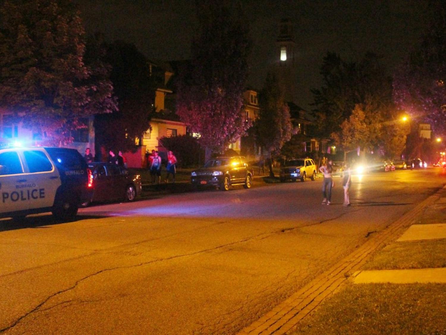 Police breakup a party on Winspear Avenue Friday night. There is a conflict between students and residents about the partying situation in the University Heights. 