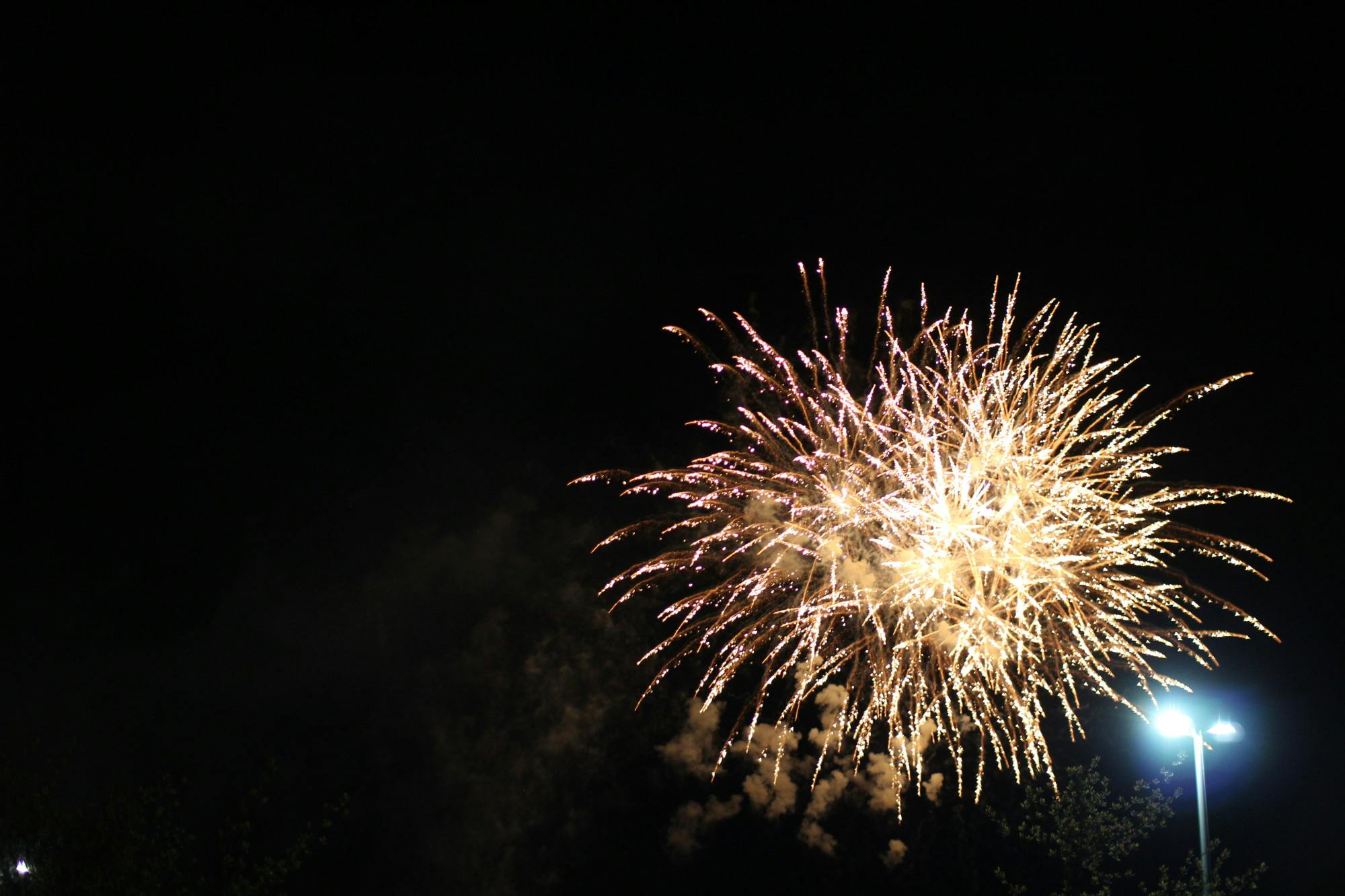 Fireworks during the undergraduate Student Association's 2024 Spring Fest.