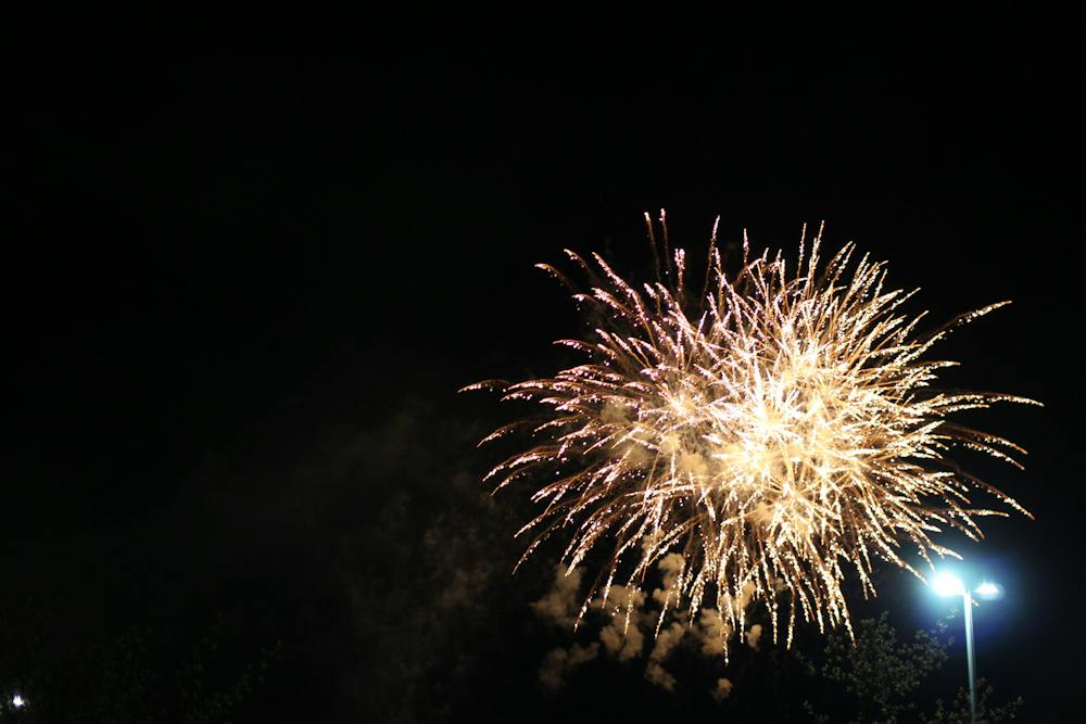 Fireworks during the undergraduate Student Association's 2024 Spring Fest.