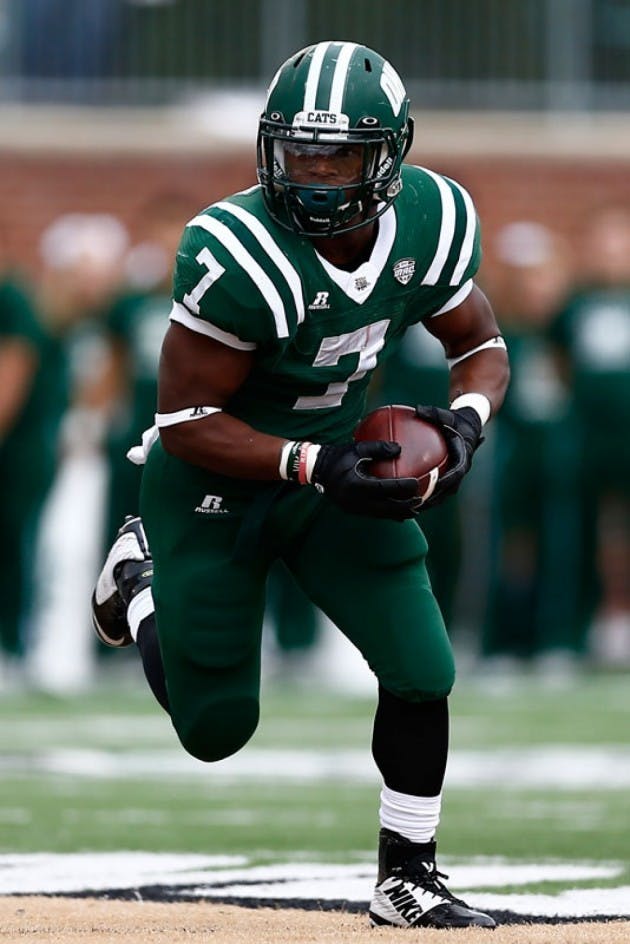 Ohio junior running back Daz&rsquo;mond Patterson
is second on Bobcats with 340 rushing yards this season.
The Bulls face Ohio on the road Wednesday night.
Courtesy of Calvin Matthews