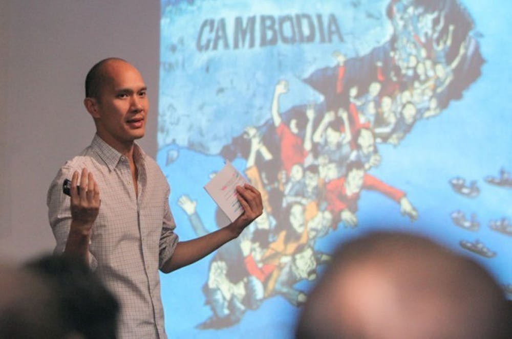 Vietnamese comic book artist G.B. Tran talks to UB students and faculty about his work, accomplishments, and influences. Chad Cooper, The Spectrum