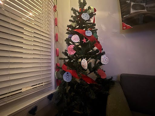 A Christmas tree in November. 