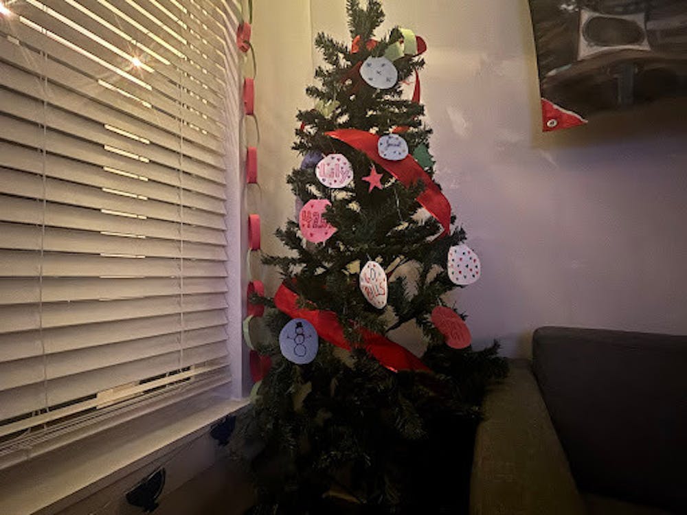 A Christmas tree in November. 