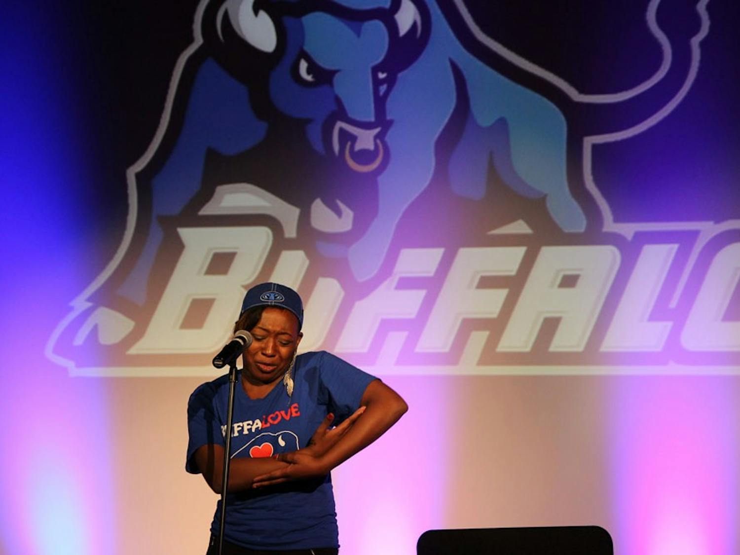 Poets from various schools in the Buffalo area came to UB to perform slam poetry, or poetry that is performed rather than read on Friday night.