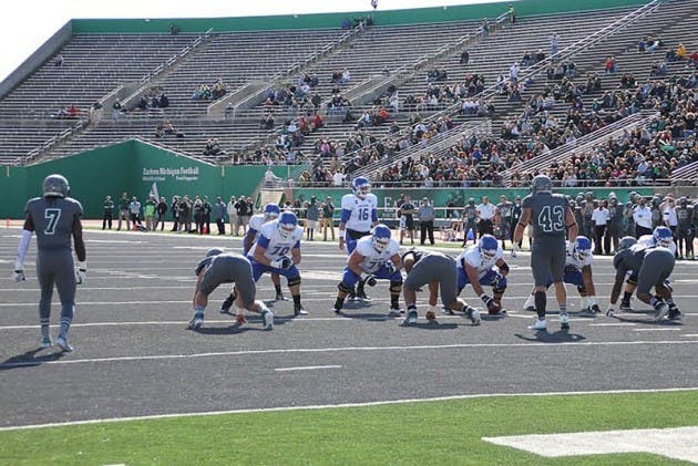 Junior quarterback Joe Licata threw for 383 yards and three touchdowns Saturday, but also threw two crucial interceptions - one of which came in the red zone.&nbsp;Courtesy of Jon Fuller, UB Athletics