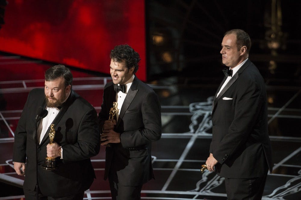 THE OSCARS(r) - THEATRE - The 87th Oscars, held on Sunday, February 22, 2015, at the Dolby Theatre(r) at Hollywood & Highland Center(r), are televised live on the ABC Television Network at 7 p.m., ET/4 p.m., PT.  (ABC/Craig Sjodin)THOMAS CURLEY, BILL WILKINS, CRAIG MANN