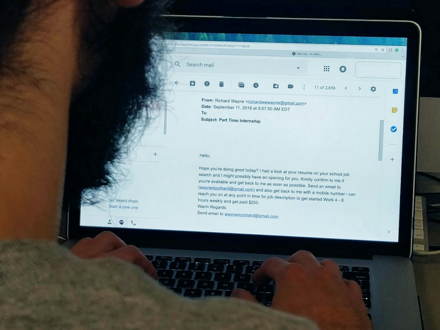 UBIT is reporting an increasing in fake job emails being sent to students’ UB email accounts. 