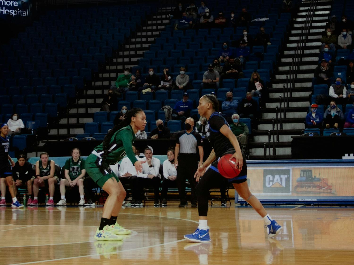 Junior guard Dyaisha Fair dribbles the ball during a recent game against Ohio.