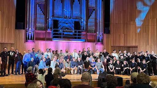 80 members of the Buffalo Chips took the stage 