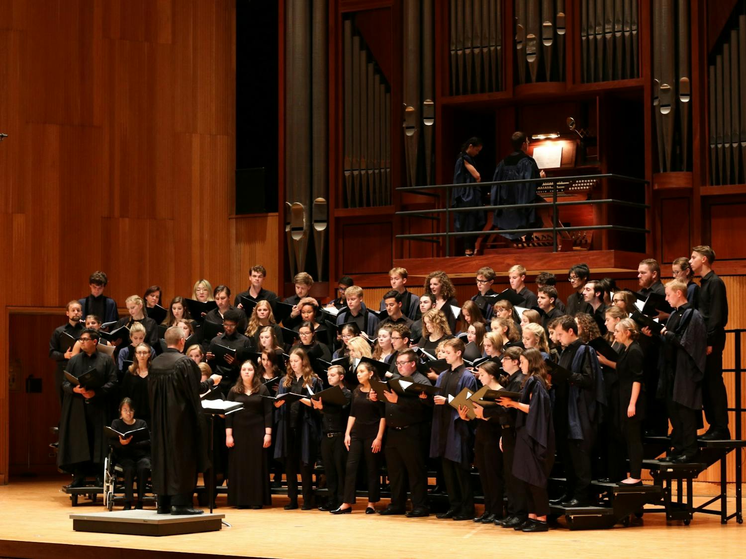 The Choir of Gonville & Caius College performed in the Slee Visiting Artist Series, last semester.