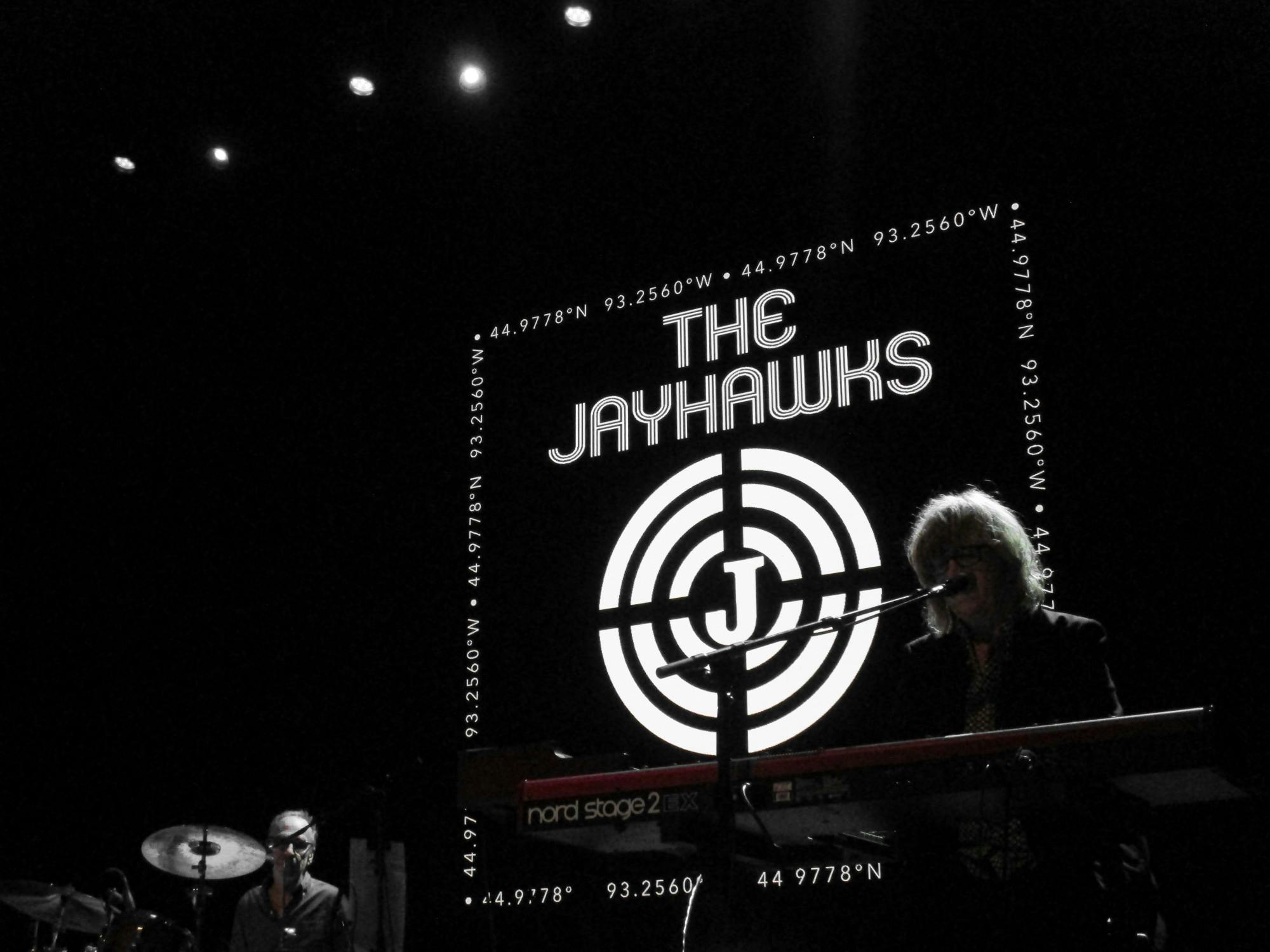 The JayHawks' Karen Grotberg (right) and Tim O'Reagan (left) gave a reason for longtime listeners and first-timers to connect Saturday at the Town Ballroom. 
