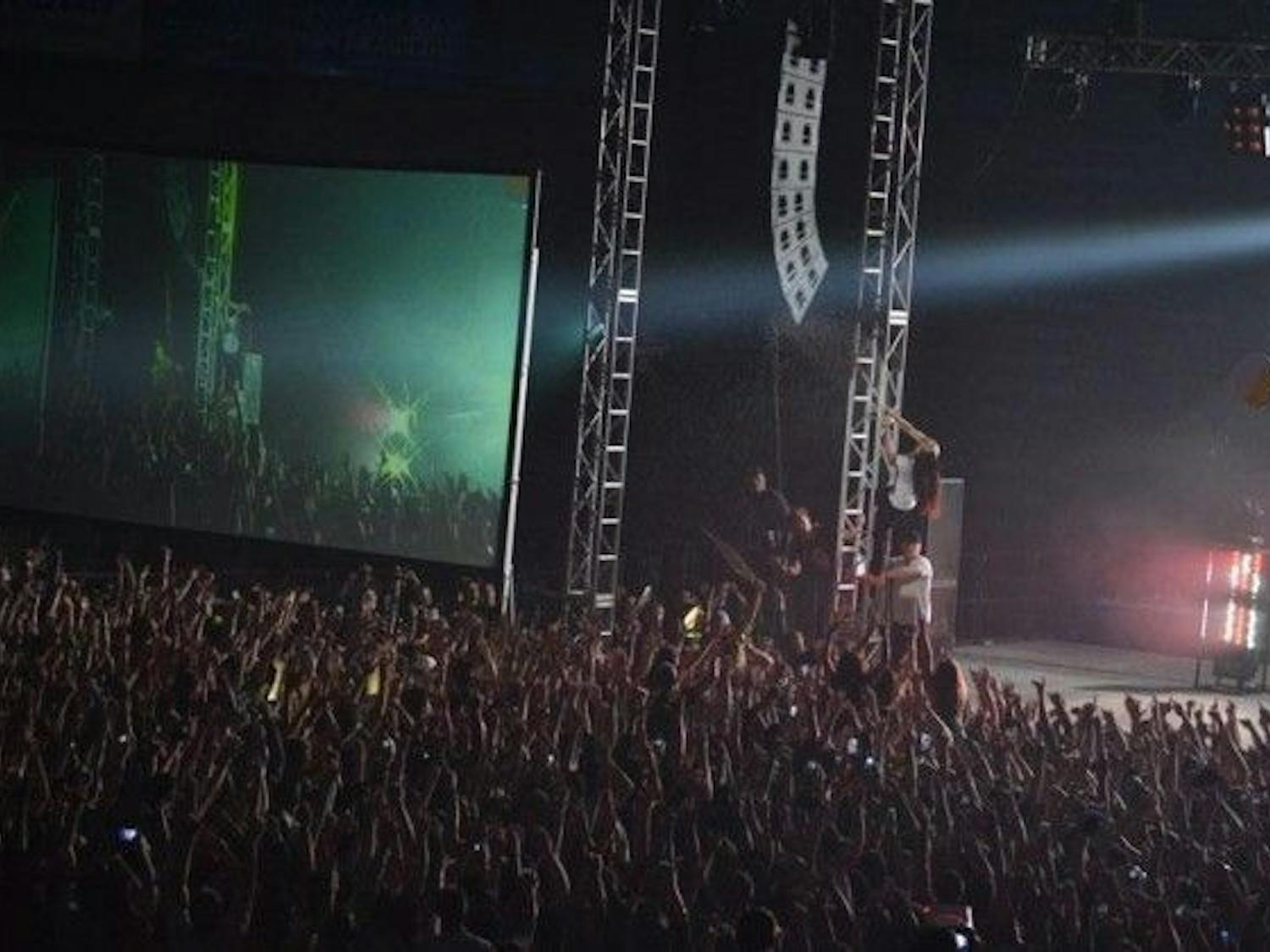 Students packed Alumni Arena for Spring Fest in 2013. This year's Fall Fest will also be held in Alumni because of inclement weather.