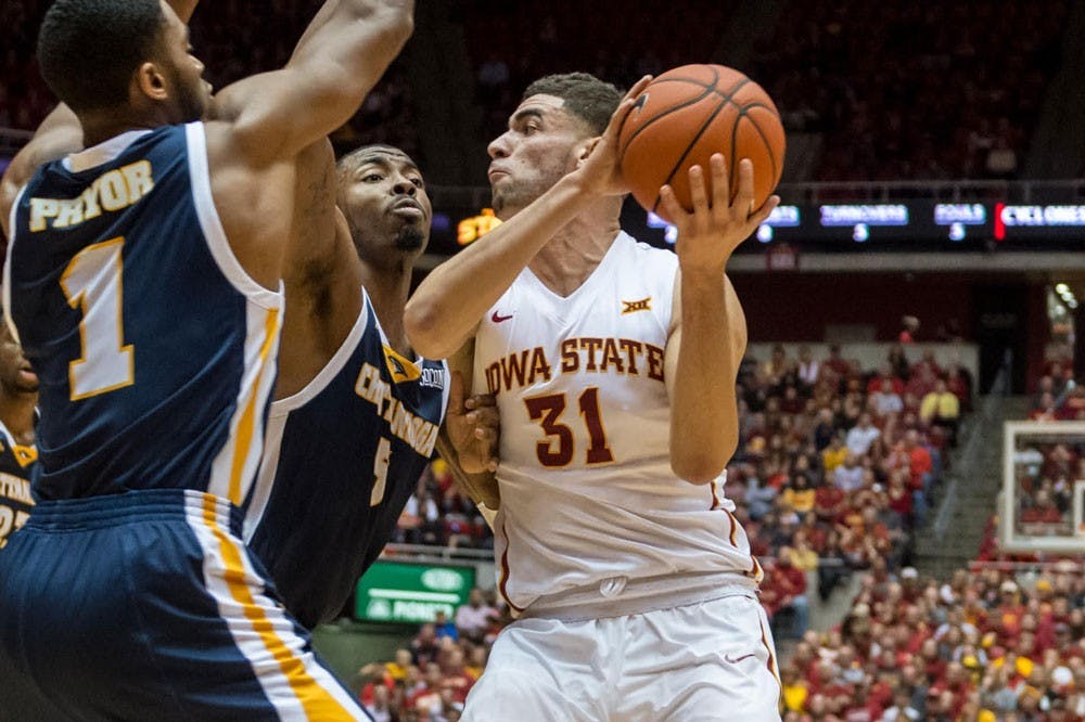 <p>Iowa State's&nbsp;Georges Niang, seen here in a game from earlier this season, scored a career-high 31 points against the Bulls Monday night. The Cyclones defeated Buffalo 84-63 behind a second-half surge.&nbsp;</p>