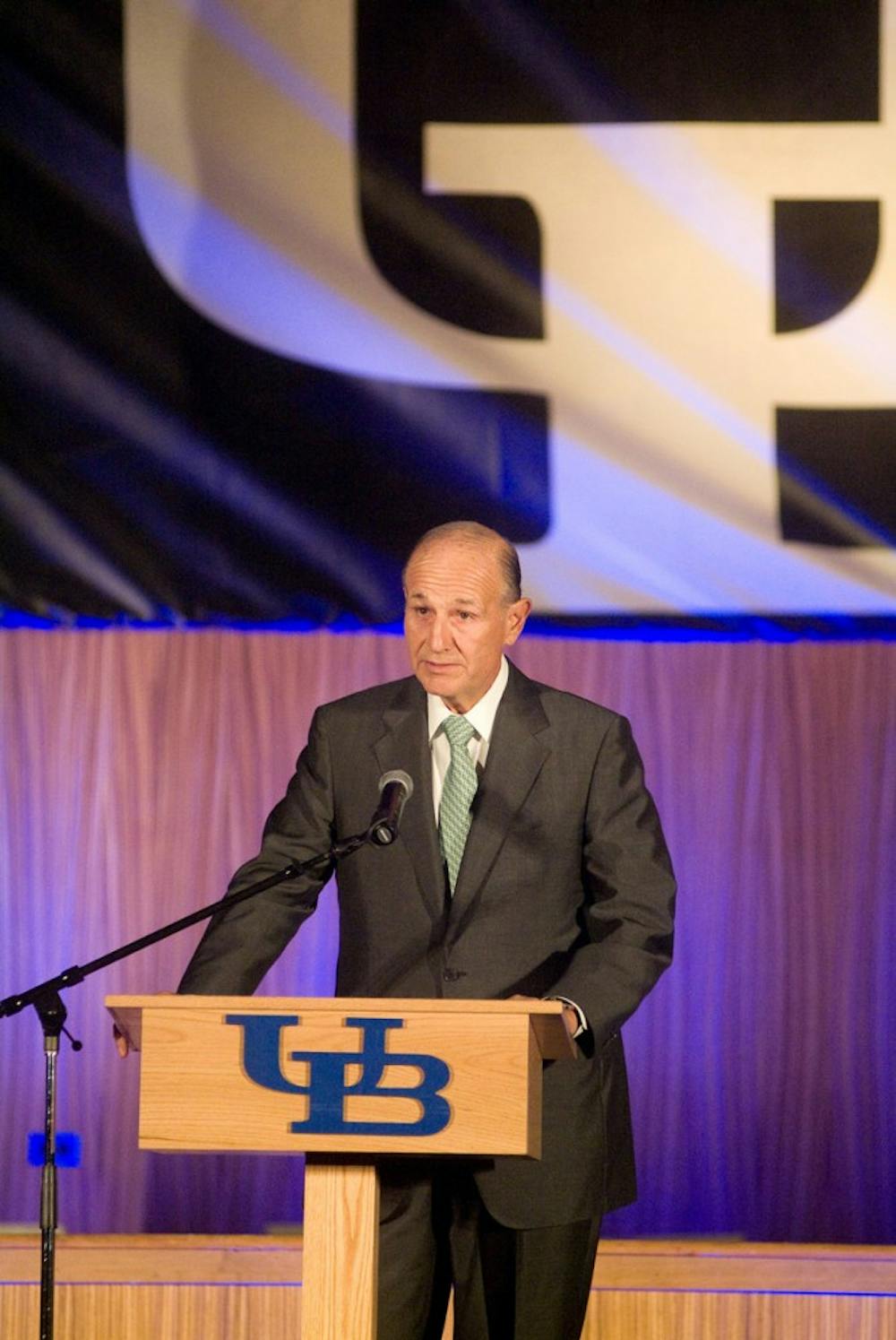 <p>Jeremy M. Jacobs (pictured) donated $30 million to UB's new medical campus Monday. </p>