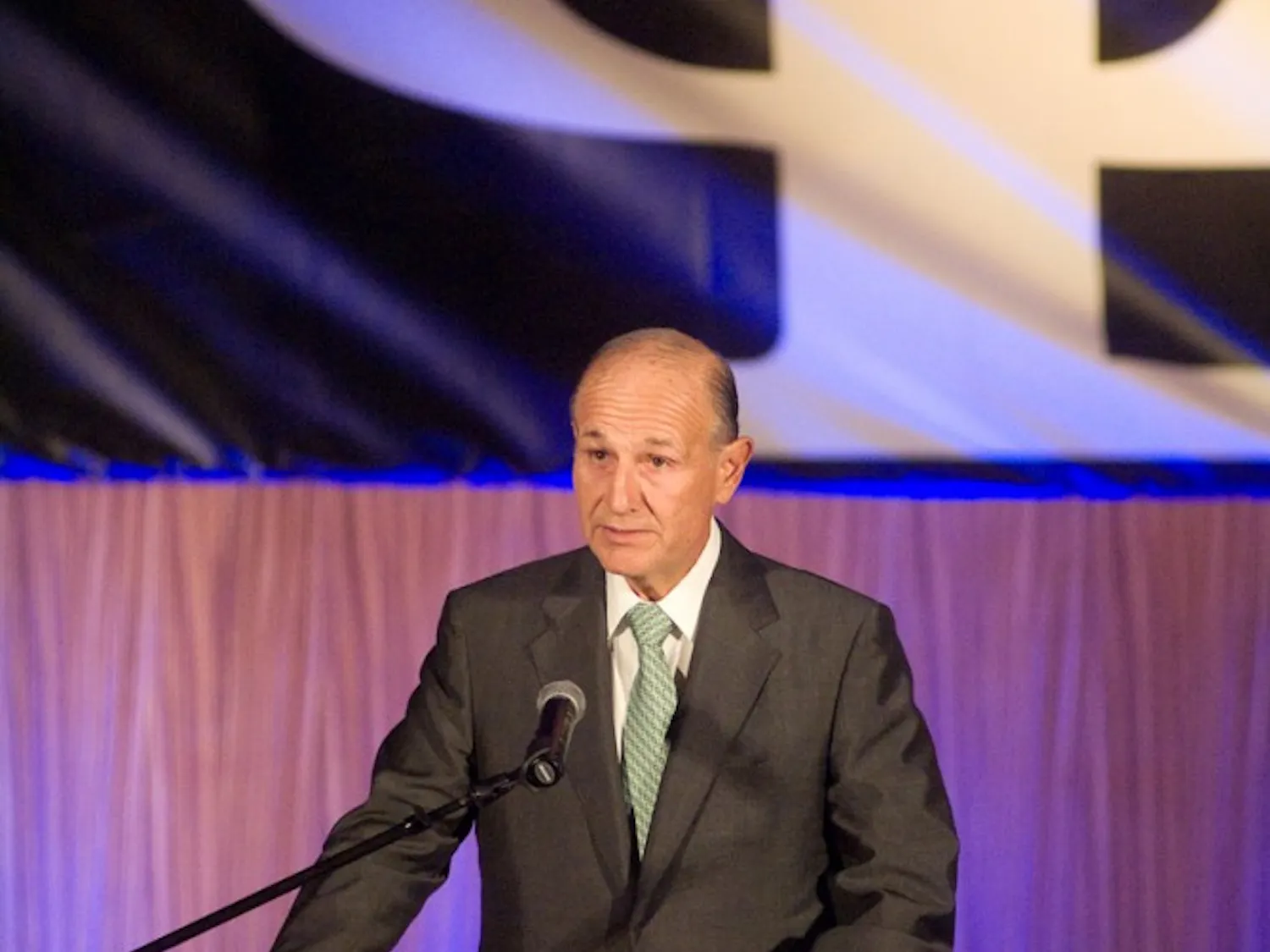 Jeremy M. Jacobs (pictured) donated $30 million to UB's new medical campus Monday.
