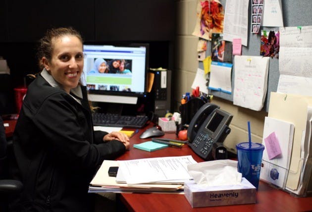 Terri Budek, assistant director for cultural diversity for Student Life, said about 275 students attended UB&#39;s Constitution Day on Sept. 17.&nbsp;Yusong Shi, The Spectrum