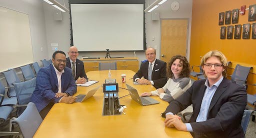 UB's NiCE club speaks with university professors about nuclear energy classes for minor. 