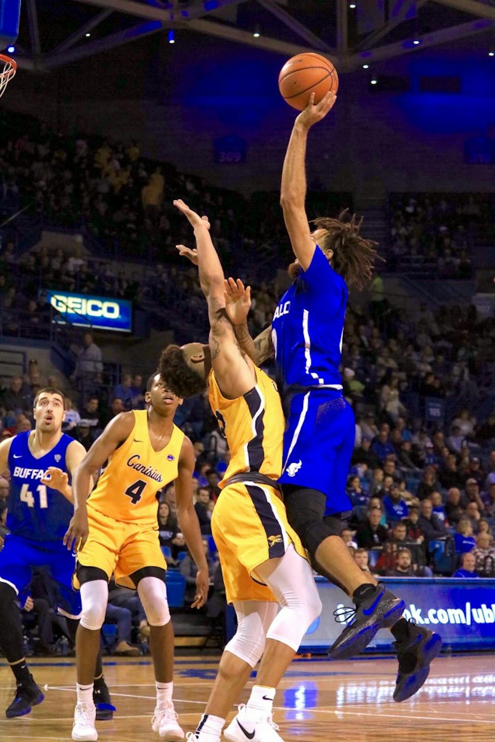 <p>Jeremy Harris pushes through the defender to the rim. Harris will look to continue on his recent performances from the past few weeks.</p>