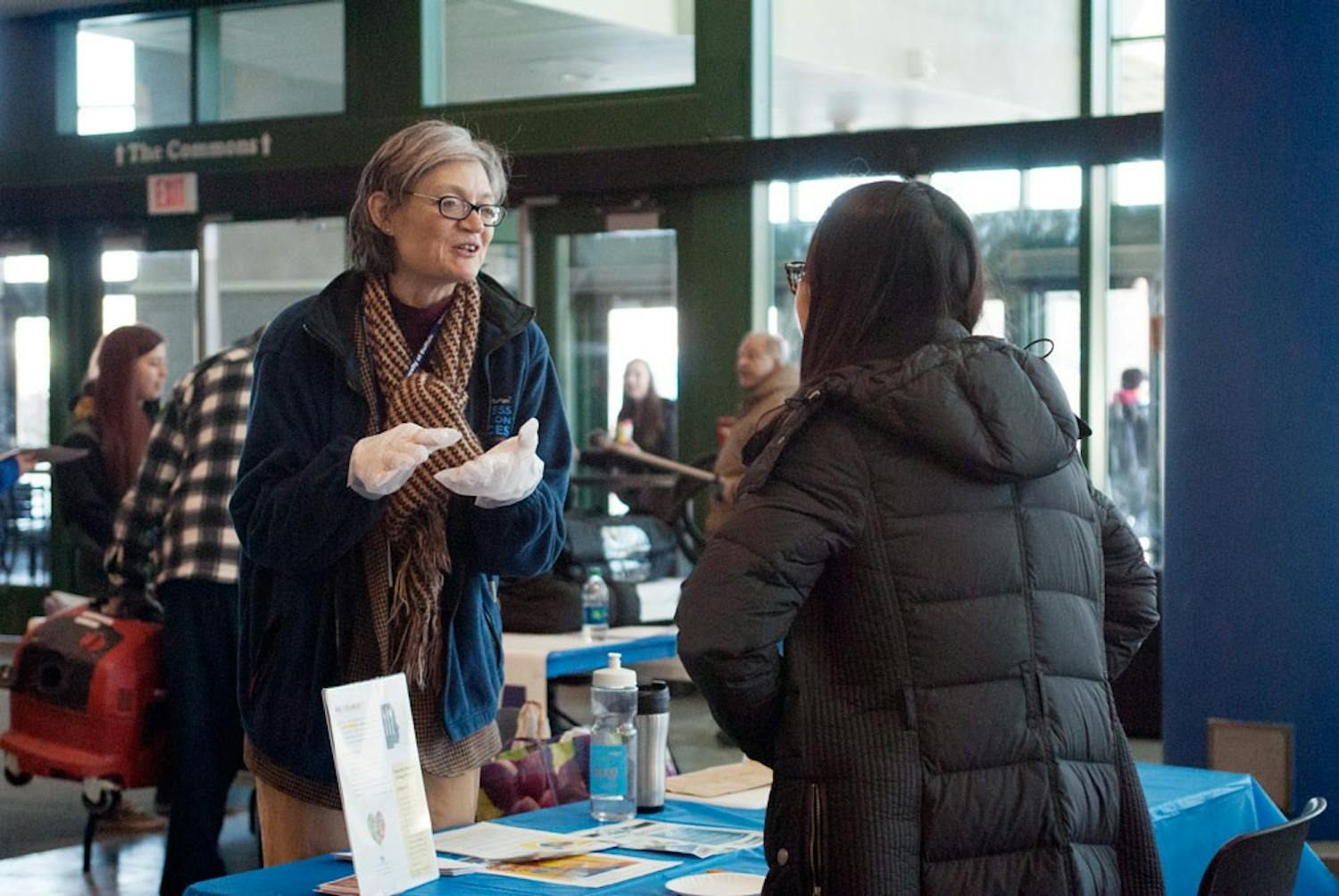 Janice Cochran, a nutritionist and dietician for UB Wellness Center, speaks to students during National Eating Disorders Awareness Week. UB's Wellness Education Services and Counseling Services encouraged students to get more involved and accept their body image. 