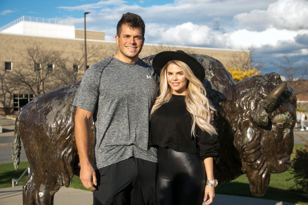 <p>UB alum Mark Jansen starred in this past season of Big Brother. Jansen, shown above with fellow Big Brother 19 star Elena Davies, plans on using his newfound fame to inspire and motivate fans across the country.&nbsp;</p>