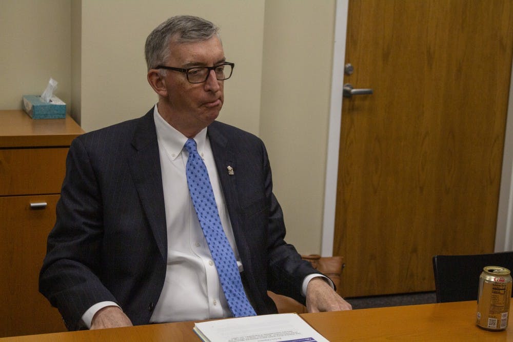 <p>A. Scott Weber, the Vice President for Student Life, discusses the review committee’s decision to make FSA the new fiscal agent for student governments.</p>