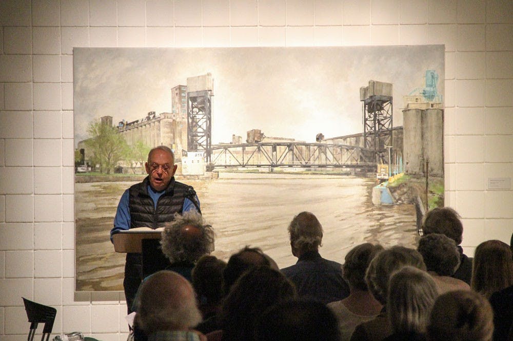 <p>This past Thursday, Irving Feldman (pictured) returned to Buffalo to read his poetry at the Anderson Art Gallery. The artist, a former UB english department professor well-known for fostering creativity amongst his students, read his poetry and talked about the changing attitude towards arts and poetry.</p>