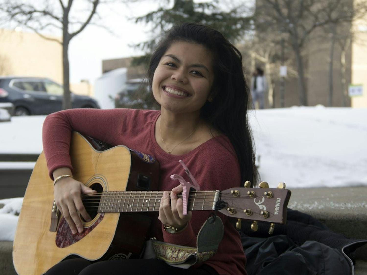 Accelerated nursing student Kari Quimpo makes songwriting lok easy and makes multitasking look even easier. Quimpo manages to play open mics around Buffalo and work through the Accelerated Baccalaureate Degree in Nursing (ABS) Program, all while inspiring her peers.