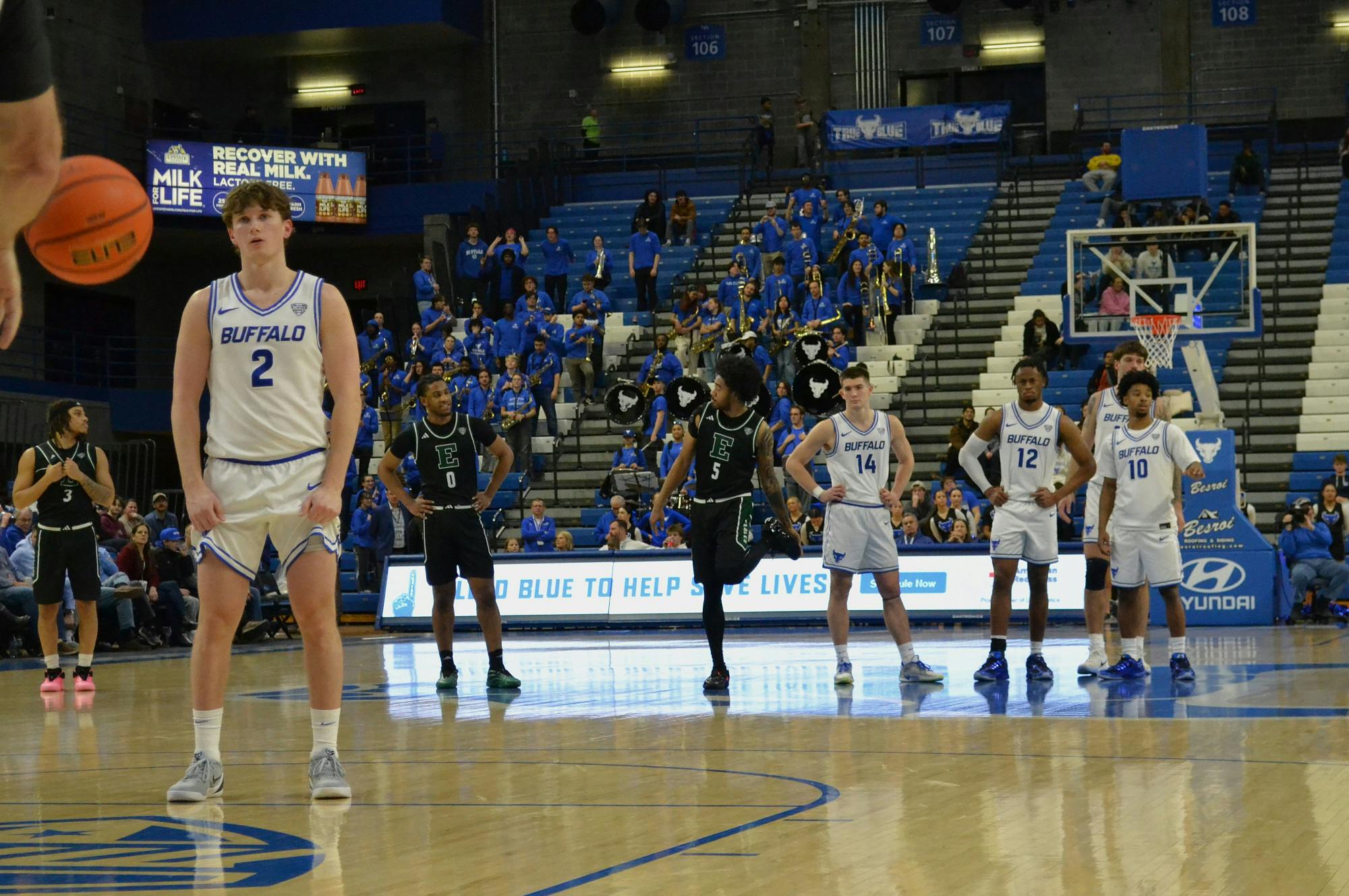 Junior guard Ryan Sabol against Eastern Michigan.