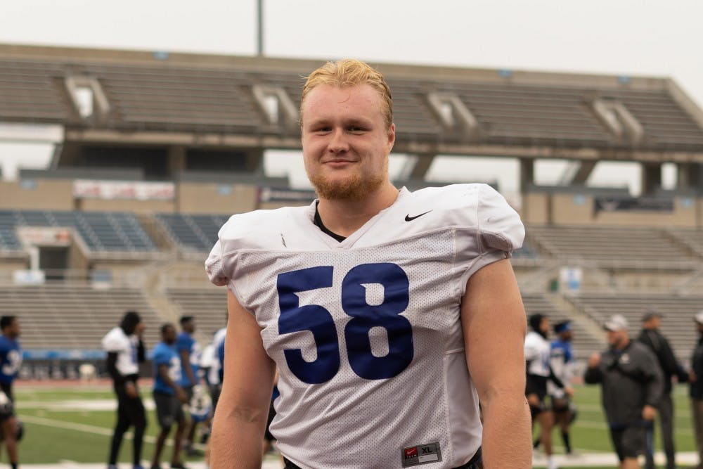 <p>Buffalo Bulls offensive lineman, Alain Schaerer discusses his journey through his football career.</p>