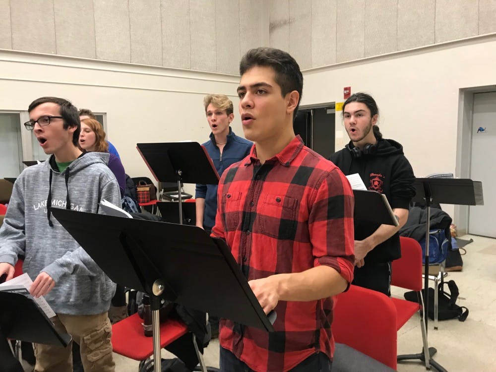 <p>UB’s choir prepares for their upcoming holiday performances. The groups have been practicing since the beginning of the semester.</p>
