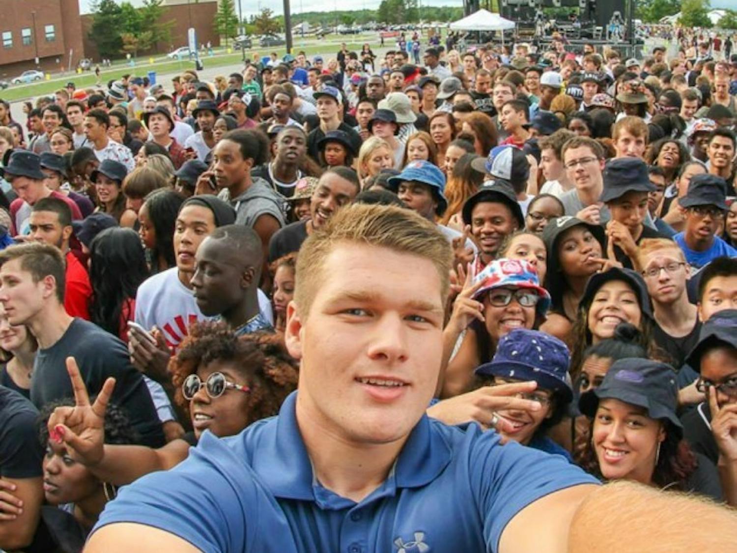 A selfie I took at UB&#39;s Fall Fest 2014 where I had the opportunity to&nbsp;photograph
T.I. and Schoolboy Q because of The Spectrum.&nbsp;Courtesy of Chad Cooper