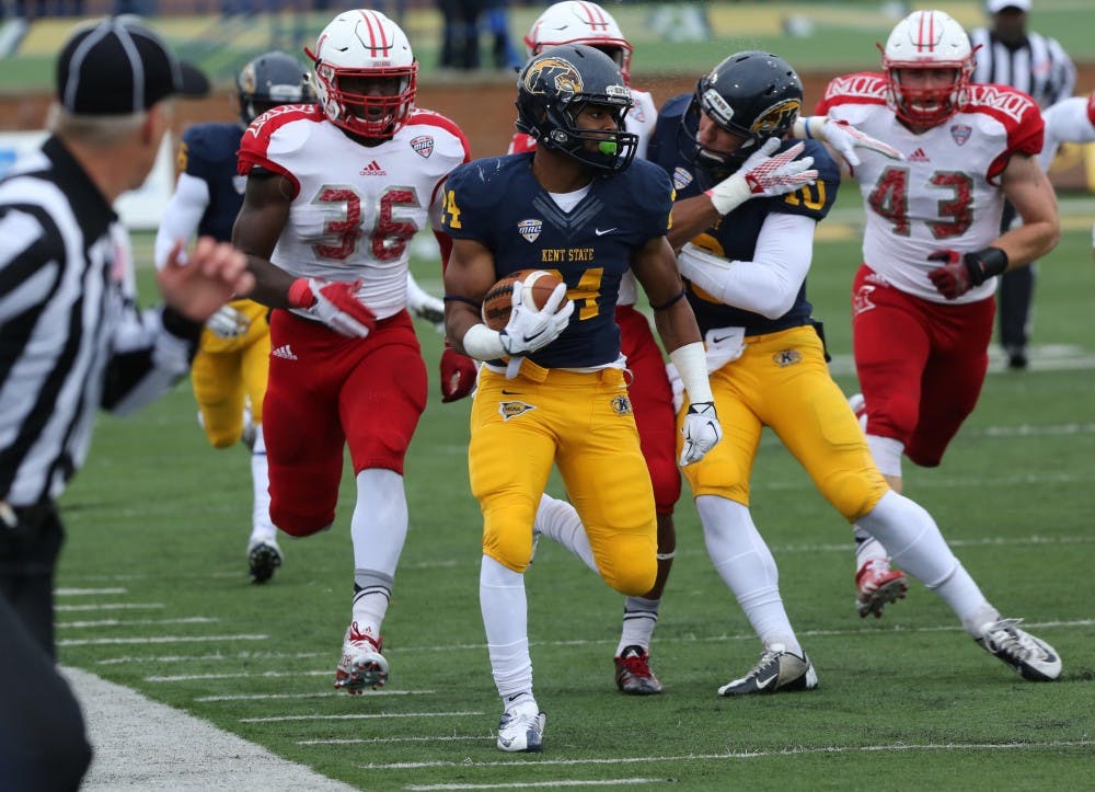 <p>The Kent State Golden Flashes and freshman running back Raekwon James (pictured)&nbsp;welcome the streaking Bulls on Thursday night.</p>