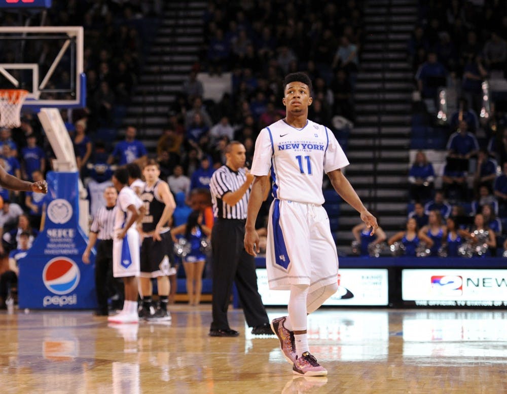 <p>Sophomore guard Shannon Evans was granted his release from UB on Tuesday. He will look into transferring elsewhere but has not ruled out the possibility of staying in Buffalo. </p>