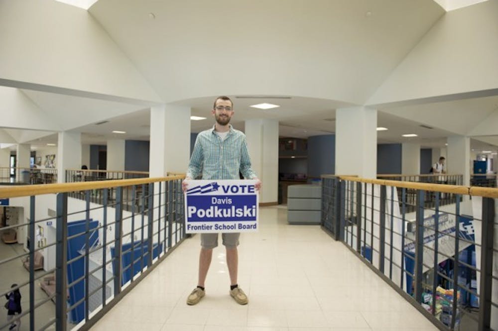 At 19, Davis Podkulski became the youngest member of the Board of Education in Frontier&rsquo;s district. He hopes his youth will be an asset in restoring funding and bringing programs catered to students&rsquo; interests back to Frontier&rsquo;s schools. Yusong Shi, The Spectrum