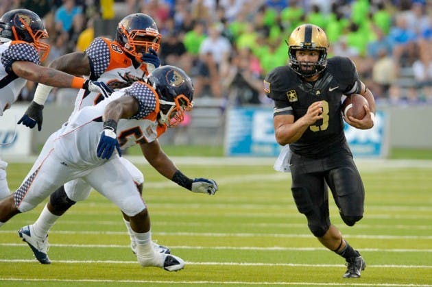 The Bulls will have to try to contain Army senior quarterback Angel Santiago on Saturday. Santiago had a team-high 10 rushing touchdowns last season.&nbsp;Courtesy of Army Athletic Communications