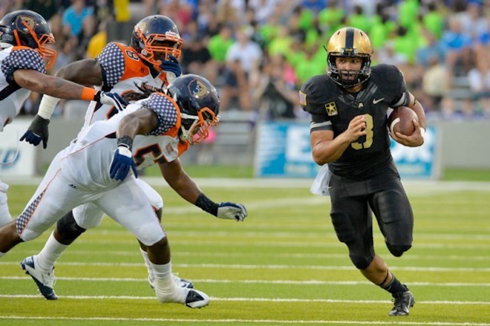 The Bulls will have to try to contain Army senior quarterback Angel Santiago on Saturday. Santiago had a team-high 10 rushing touchdowns last season.&nbsp;Courtesy of Army Athletic Communications