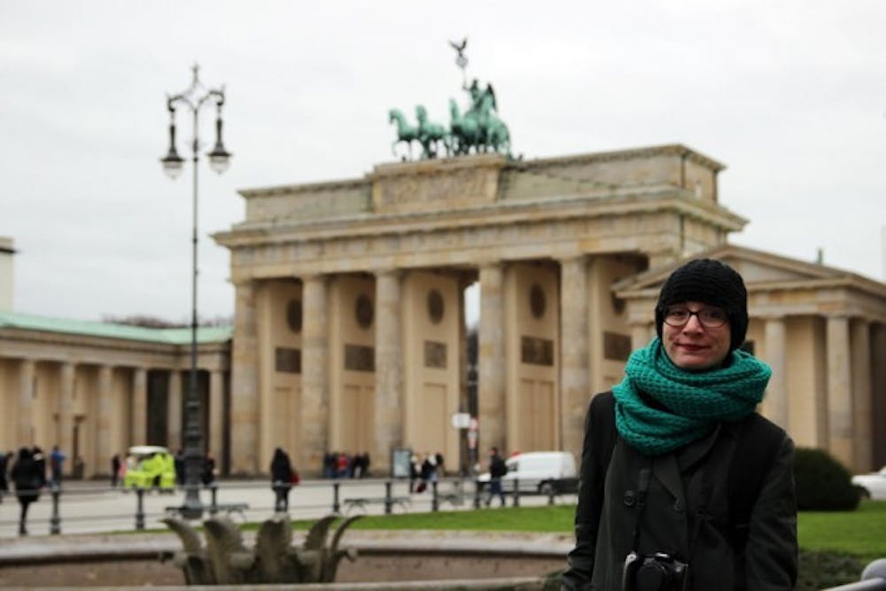 Emma Janicki, standing in front of the Brandenburg Tor.
Sara DiNatale, The Spectrum