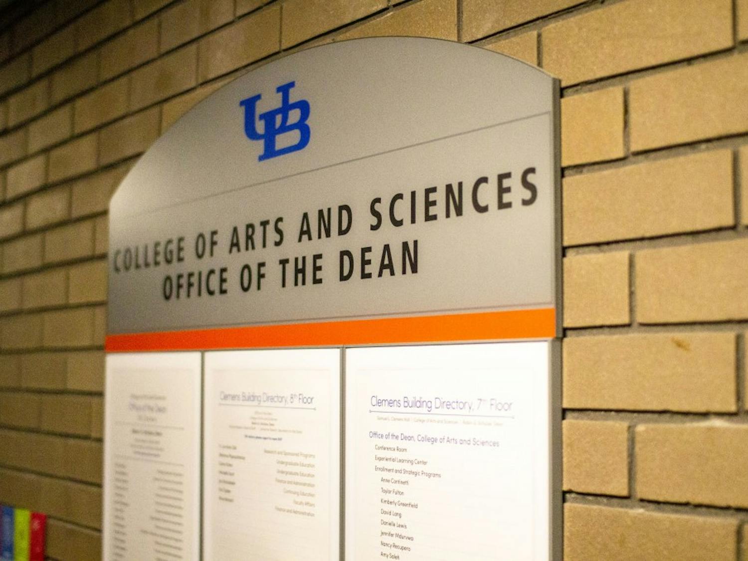 The College of Arts and Sciences Dean’s office on the eighth floor of Clemens Hall.