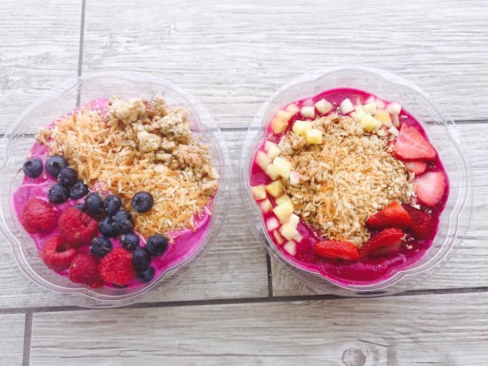 <p>(Pictured) The&nbsp;Barbie Girl acai bowl from&nbsp;Squeeze Juicery, located at 5419 Main St., Williamsville</p>