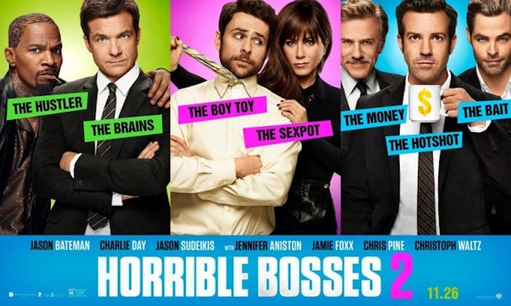 With a convoluted and paper-thin plot,
Horrible Bosses 2 is held up by its perfectly
balanced and comedic cast.&nbsp;
Courtesy of New Line Cinema 